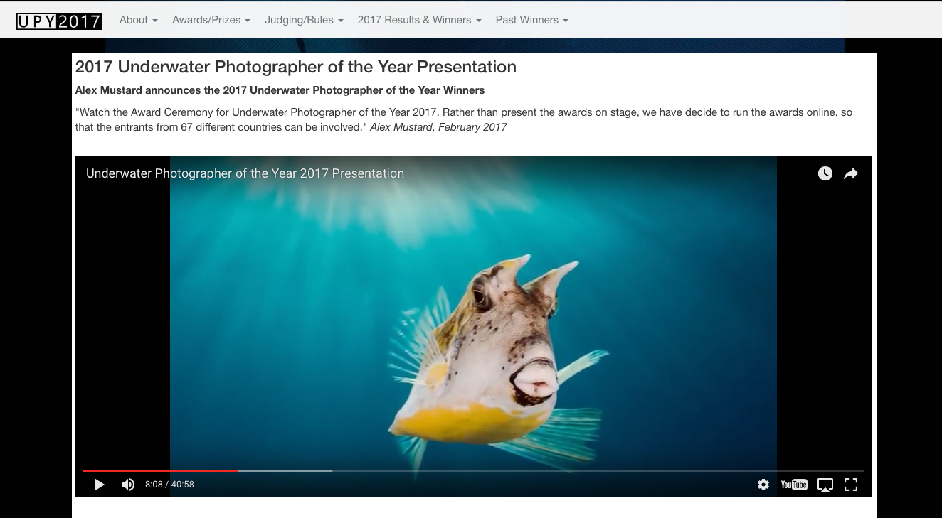 Le Fenua remarqué au concours Underwater Photographer of the Year